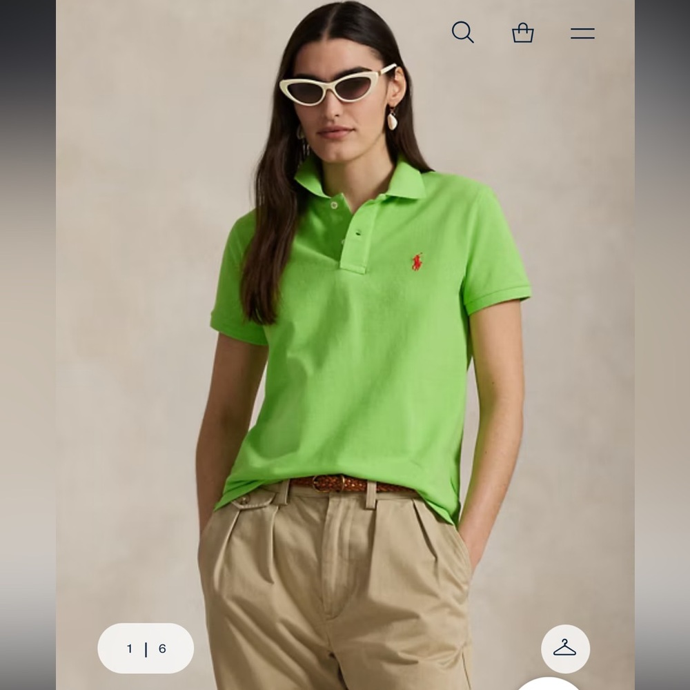 Polo Ralph Lauren size small women’s Neon Green Polo Shirt golf style